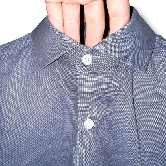 Boss Hugo Boss French Blue Sharp-Fit Spread Collar Dress Shirt M 15.5 - Picture 4 of 8
